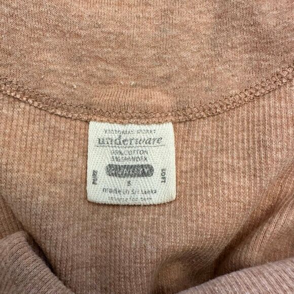 Victoria's Secret Underware Scoop Neck Ribbed Cotton Blend Tank Top Brown Small - Picture 5 of 5